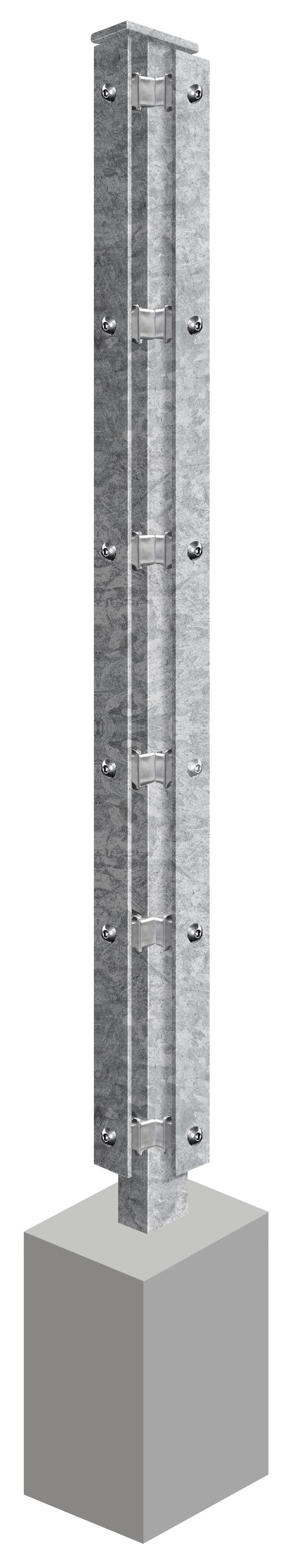 Eckpfosten Rechts System AC-Typ PS, für Zaunhöhe 1.630 mm