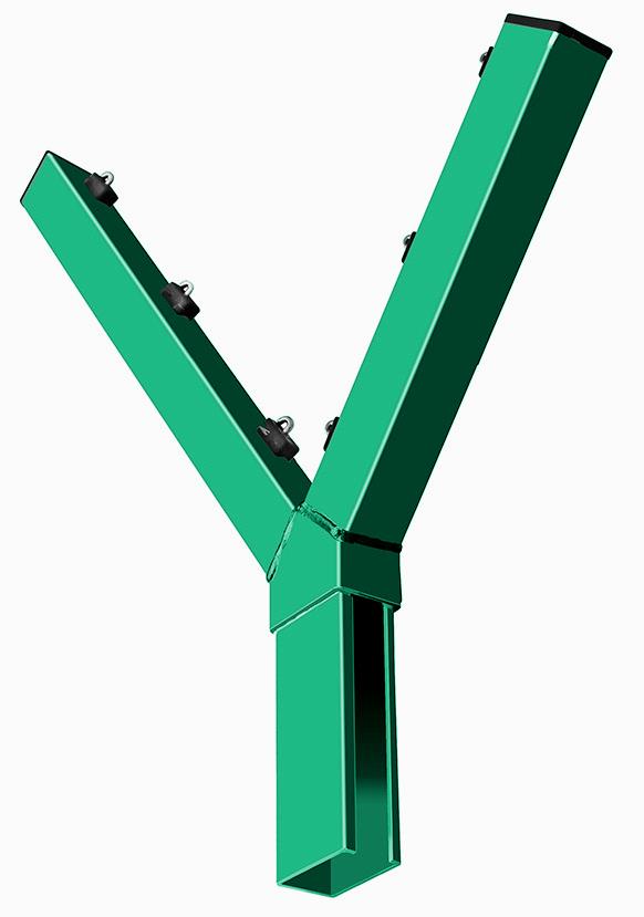 Y-Ausleger 400 mm einsteckbar - grün