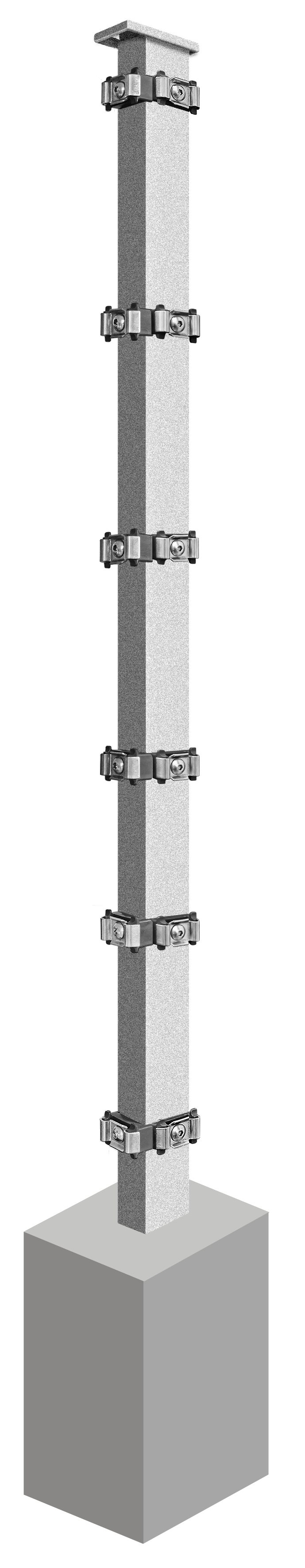 Eckpfosten Rechts System AC-Typ PSLF, für Zaunhöhe 1.630 mm