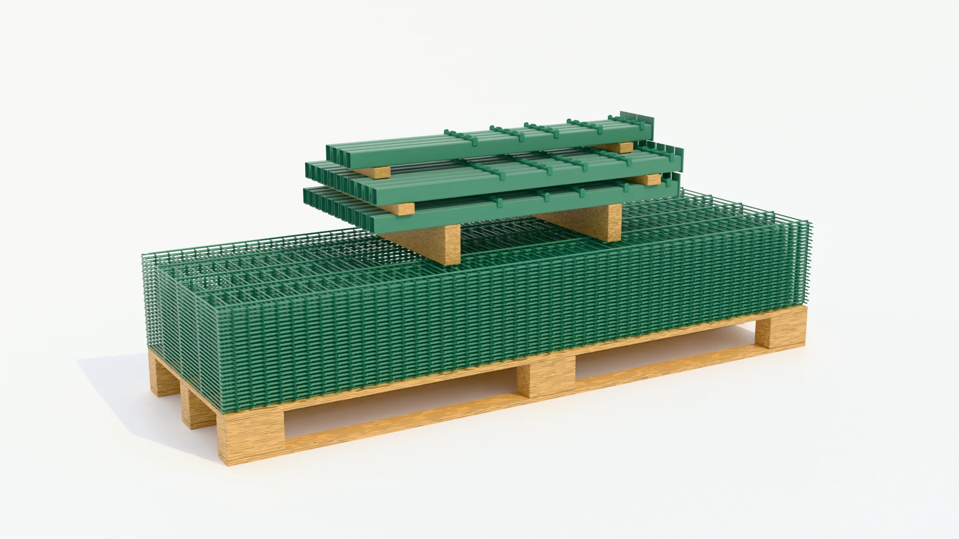 Zaunpaket Moosgrün - 7,5m 1830mm 6/5/6 PLS in U Ausführung
