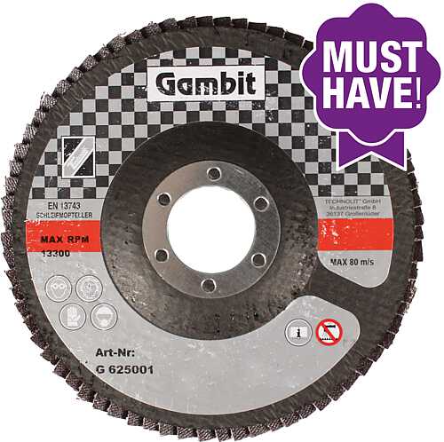 Gambit® Schleifmopteller flach 125x22 mm