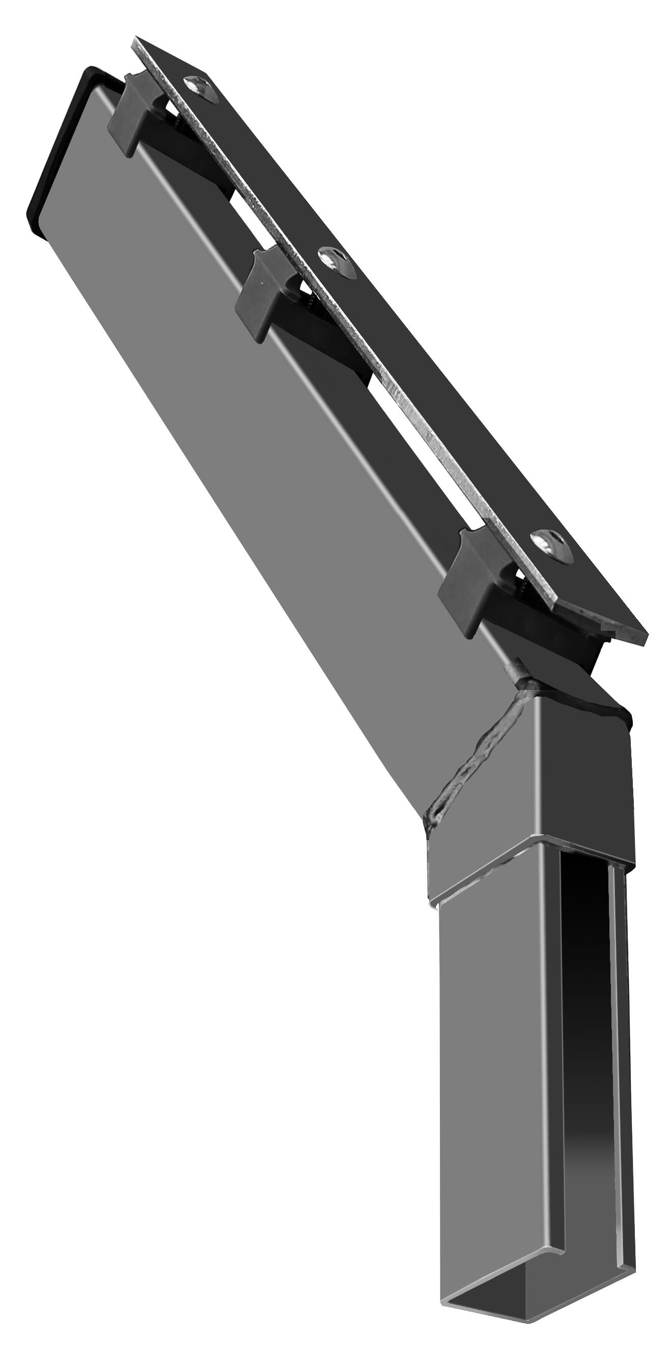 45° Ausleger 200 mm einsteckbar- anthrazit - Typ S für Doppelstabmatte